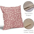 thumbnail image 4 of Pink Pillow Covers 20x20 Set of 2 Vintage Floral Rustic Old Style Cute Flower Print Decorative Outdoor Pillowcases Seasonal Farmhouse Throw Cushion Case Decor for Couch Sofa Bed, 4 of 6