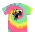 thumbnail image 1 of Wild Bobby, Technicolor Colorful Tiger Roaring, Animal Lover, Tie-Dye Tees, Minty Rainbow, Medium, 1 of 3