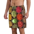 thumbnail image 2 of Salouo Spices And Herbs Pattern Swim Trunks for Men,Men's Hawaiian Bathing Suit Swimsuits Quick Dry Swimming Board Shorts Beach Shorts with Pockets-X-Large, 2 of 6