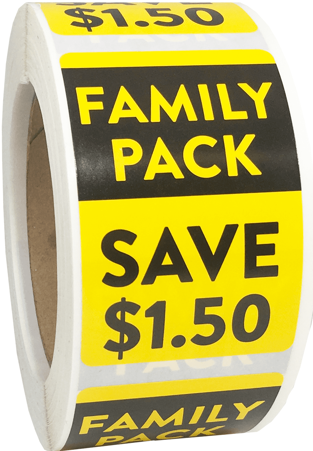 Red/Yellow 50¢ Off In-Store Redemption Coupon Adhesive Food Labels - 2L x  1H
