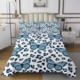 thumbnail image 1 of Erosebridal Vintage Butterfly Print Coverlet Set Queen, Leopard Print Bedding Set, Teens Adult, 3pcs, 1 of 5