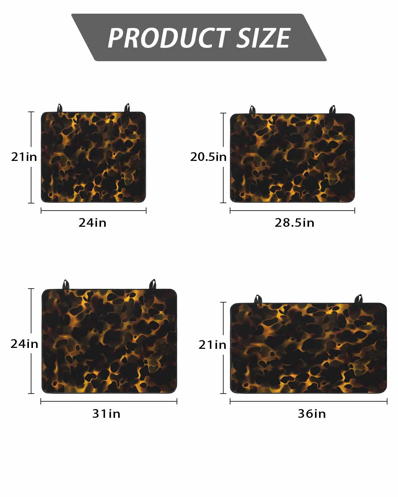 Stove Top Covers for Electric Stove, Black Yellow Orange Glass Stovetop Cover Protector, Minimalist Abstract Art Induction Cooktop Protector Oven Mat for Kitchen Countertop 24"x21"