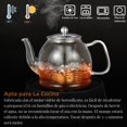thumbnail image 2 of Ausein Tetera de Vidrio para Estufa, Tetera de 1000 ml con Infusor Extra&iacute;ble de Acero Inoxidable, Tetera de Cristal para T&eacute; Floreciente y T&eacute; de Hojas Suelta, Apta para, 2 of 8