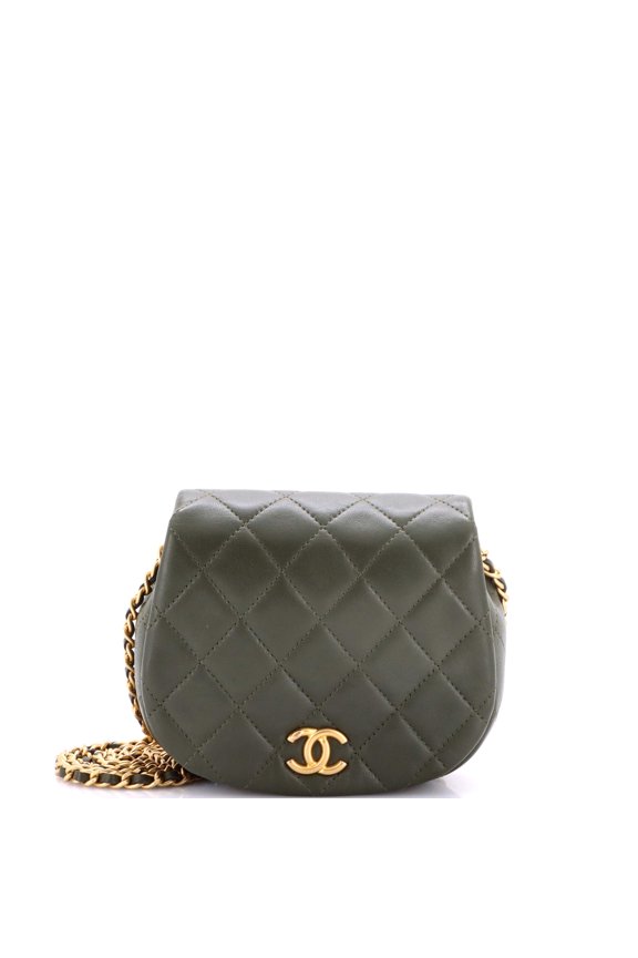 Pre-Owned Coco Mail Clutch with Chain Quilted Calfskin Small By Rebag