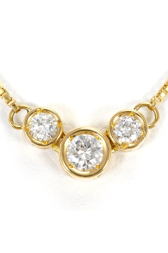 Pre-Owned 18K (18-karat) Yellow Gold Necklace with 0.36 ct Diamond, Certificate of Authenticity...