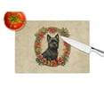 thumbnail image 3 of Cairn Terrier Christmas Flowers Glass Cutting Board 12 in x 15 in, 3 of 5