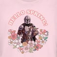 thumbnail image 2 of Junior's Star Wars: The Mandalorian Hello Spring Graphic Tee Light Pink Small, 2 of 3