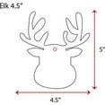 thumbnail image 2 of 25 Units Acrylic Christmas Ornaments Elk 1/8" Thick - Clear or Solid Color - (Size 4.5") Made in USA, 2 of 5