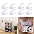 thumbnail image 4 of Matsuzay Soporte para Zapatero respetuoso con el medio ambiente, 8 piezas, ranuras ajustables, almacenamiento de zapatos único para ahorrar Almacenamiento y organización del hogar, 4 of 6