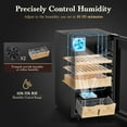 thumbnail image 3 of XUTUMM 65L Electric Cigar Humidor,500 Counts Large Capacity,Intelligent Temperature & Humidity Control & Spanish Cedar Wood, 3 of 7