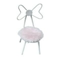 thumbnail image 2 of Mesa de comedor de casa de muñecas,1/12 muebles de casa de muñecas silla piezas en miniatura,Cojín de felpa para silla de metal en miniatura para casa de muñecas,Decoración de muebles de, 2 of 9