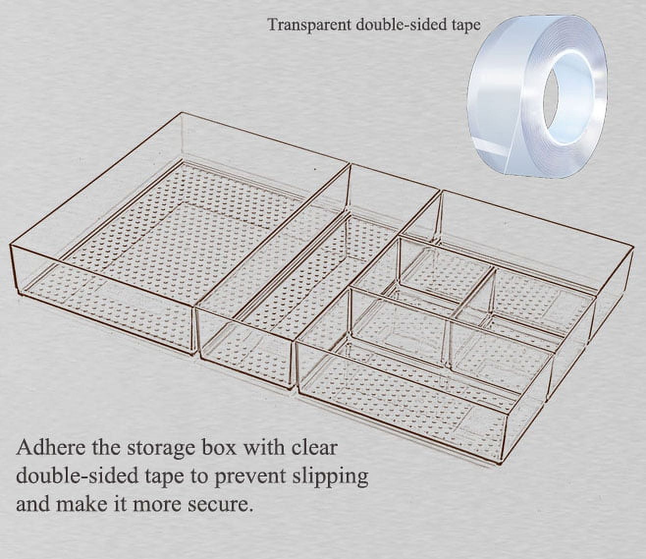 imUfer 15.7*23.6 Inches Upgraded Drawer Tableware Storage Box Set Suitable For Drawer Compartment Storage Desktop Classification Overlay Storage Organization