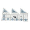 thumbnail image 2 of Rejillas de regla, regla de doble tira de 45/60/90 grados, acrílico transparente, antideslizante, guía de corte de cuarto de triángulo para coser, 2 of 5