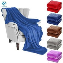 Deago Super Soft Light Weight Coral Fleece Warm Throw Blanket for Couch/Sofa/Bed/Chair (Blue, 39 x 55")