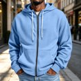 thumbnail image 2 of NominalSnug Zip up Hoodies for Mens Long Sleeve Jackets Casual Hooded Sweatshirts Warm Coat with Pockets, 2 of 8