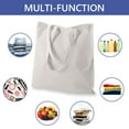 thumbnail image 6 of Hengbo 2 Pack Blank Bulk Cloth Bags Reusable Cotton Tote Bags 13.7 x 15.7 inch for Grocery Shopping DIY  White, 6 of 8