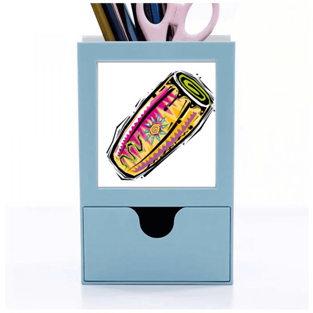 Colorful Instrument Mexico Culture Element Desk Supplies Organizer Pen Holder Card