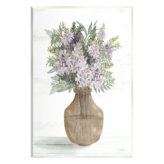 Stupell Country Lilac Blooms Arrangement Botanical & Floral Painting Wall Plaque Unframed Art Print Wall Art