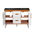 thumbnail image 3 of Modway Energize 48" Wood Double Sink Bathroom Vanity in Cherry/White/Black, 3 of 4