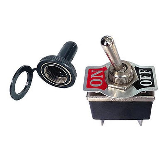 Heavy Duty Toggle Switch with Rubber Boot DPST 20 Amp