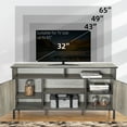 thumbnail image 6 of Wood Farmhouse Barn Door TV Stand for 65" TVs, Entertainment Center Media Console TV Cabinet, 6 of 8