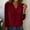 Wine#01, variant on Yteetum Long Sleeve Shirts for Women Oversized V Neck Regular Fits Plain T Shirts Tops Womens Casual Solid Plus Size Loose Fits Comfy Soft Basic Tee Shirt Fall Spring Clothes