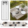 thumbnail image 3 of Black Beige Abstract Table Runner Linen Burlap Table Runner 72 Inches Long Modern Gradient Color Block Simple Dresser Scarves for Kitchen Island Coffee Dining Room Party Holiday Decoration 14"x72", 3 of 8
