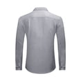thumbnail image 6 of WTXUE Button-Up Shirts Long Sleeve, Notch Neck Shirts for Men Lapel Loose Shirt Cardigan Solid, Linen Shirts, Outerwear for Men Grey M, 6 of 7