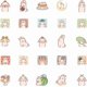 thumbnail image 2 of 50 Pcs Kawaii Bunny Stickers, Pink Aesthetic Stickers for Water Bottle, Cute Vinyl Waterproof Decals for Laptop Scrapbooking Journaling Bicycle Car Ph, 2 of 3