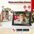 thumbnail image 3 of CUITING WiFi Digital Photo Frame 32GB Storage 10.1” Electronic Picture Frame 1280*800 HD Touchscreen TF Card Slot Instanly Send Photos Wishes via free App Best Gift(Grey Wood Frame), 3 of 12