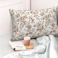 thumbnail image 2 of Brown Floral Pillow Covers 12x20 Set of 2 Brown and Cream Chinoiserie Floral Decorative Throw Pillows Vintage Rustic Toile Flower Pillowcase Outdoor Decor Linen Cushion Covers for Couch Sofa, 2 of 7
