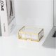 thumbnail image 4 of Portatarjetas de visita, con fondo de espejo y soporte para encimera de escritorio de oficina, vidrio, dorado, 4 of 4
