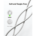 thumbnail image 6 of Belkin Braided USB-C to USB-C Cable ( 10ft, 60W) - Soft, Flexible Fast-Charging Cable, Type C Charger Cord for iPhone 16 & 15 Series, Galaxy S25, MacBook, iPad Pro, & More - Gray (USB 2.0,), 6 of 8