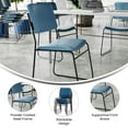 thumbnail image 4 of Flash Furniture 500 lb. Capacity High Density Navy Vinyl Stacking Chair with Sled Base, 4 of 12