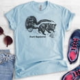 thumbnail image 2 of Fart Squirrel Shirt, Unisex Women's Men's Shirt, Funny Animal Shirt, Animal Name Shirt, Skunk Shirt, Heather Light Blue, 3X-Large, 2 of 6