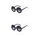 thumbnail image 2 of Gafas ópticas Qarigey gafas de girasol Accesorios de ropa adorables con marco adecuado facial Negro brillante 2piezas, 2 of 6