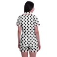 thumbnail image 4 of Moomaya Button Up Pjs For Women Cotton Shorts Shirt Set Notch Collar Sleepwear, 4 of 6
