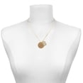thumbnail image 2 of Delight Jewelry Acrylic Medium Disc Gold-tone - Large Goldtone Crystal Initial - B - Charm Necklace, 17.5"+2", 2 of 4