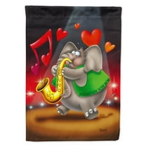 Elephant playing the Saxaphone Garden Flag