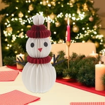 LOLIPPYY Snowman Honeycomb Paper Table Decor for Christmas Centerpiece and Winter Holiday Tabletop Decoration