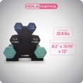 thumbnail image 3 of Set de Mancuernas HolaHatha de Neopreno 14.5 kg con Soporte para Gimnasio en Casa, 3 of 9