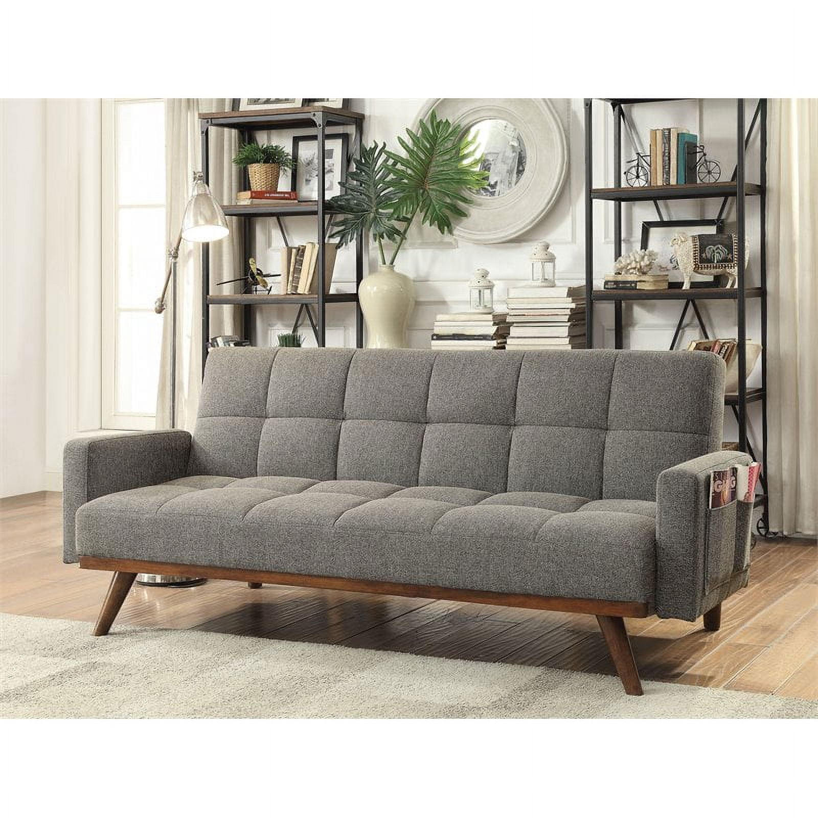 Graphite gray cormack sofa store bed with storage