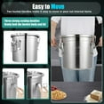 thumbnail image 3 of 304 Stainless Steel Airtight Canister for Kitchen, 3.2Gal/405oz Flour Container with Lid and Locking Clamp,10-21  s Metal Bucket Food Storage Container for Rice, Flour, Grain, Coffee Bean(12L), 3 of 6