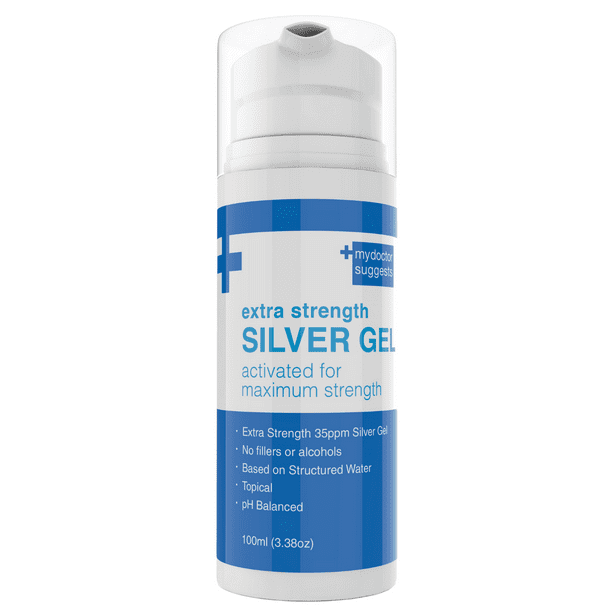 Silver Gel 35ppm Advanced Colloidal Structured Silver Activated Gel, Skin Irritations, Facial