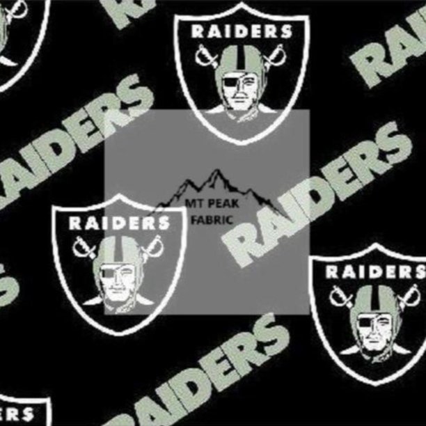 Raiders Solid Black Cotton Fabric Walmart Com
