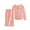 Pink, variant on Jalioing Girls 2 Piece Lounge Set Long Sleeve Button Down Hoodies and Pants Set Solid Cotton Clothes Set