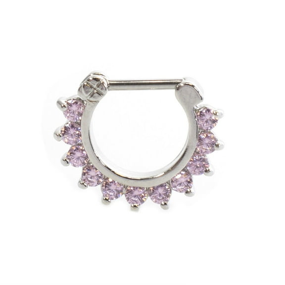 Septum Clicker with multiple Prog Setting Cz Gems 16g Surgical Steel