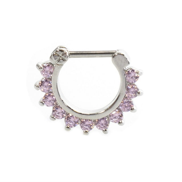 Septum Clicker avec Multiples Réglages de Prog Cz Gemmes 16g Acier Chirurgical