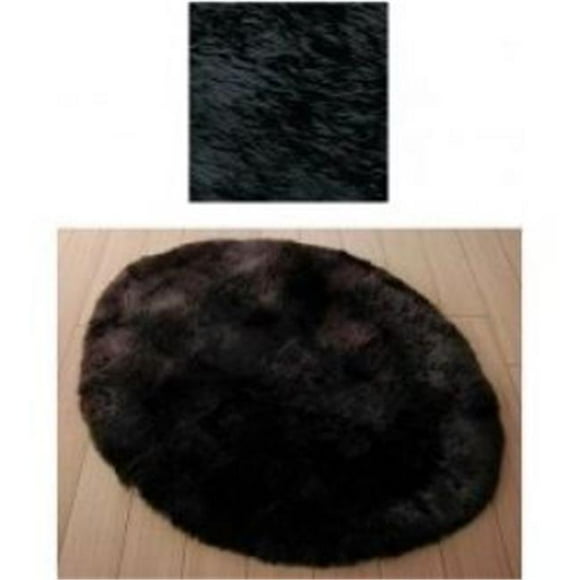 G.L. Bowron 7771-006-000 Longwool Area MROLWO Hand Crafted Chocolate Oval 4.0x6.0 Sheepskin