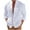 White, variant on BiZtdJrK Mens Casual Button Down Shirts Lightweight Cotton Linen Long Sleeve T-Shirts Solid Color Business Banded Collar Work Tops with Pocket Light Blue L